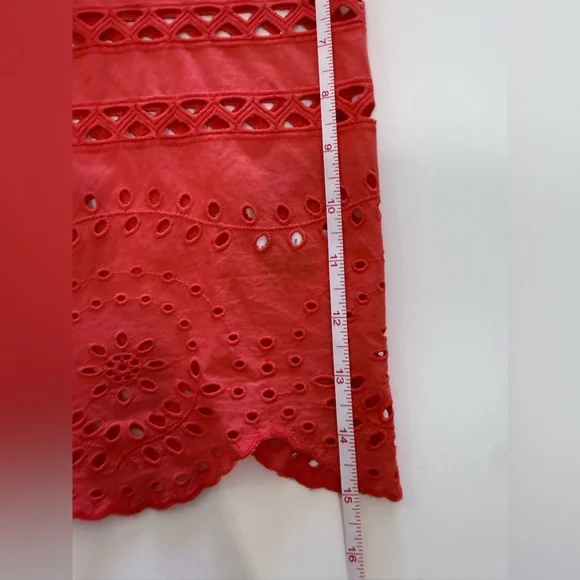 Madewell Angelica Eyelet top size Medium 100% Cotton Boho Fairy Romantic Career - Picture 10 of 11